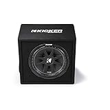 Kicker Comp 12" 300W 4 Ohm Carpeted Vented Loaded Subwoofer Enclosure | 43VC124