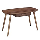 快適ホームズ 引出し付きハイテーブル ノチェロ 幅90cm ミディアムブラウン SFO-005 BR