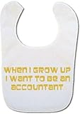 Accountant (in gold) Baby bib by Bibble Dribble