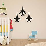 Army飛行機Fun Army壁&ビニール壁アートステッカーMilitary子供部屋装飾 47" W