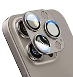 ApapeyaレンズカバーiPhone 16 Pro/16 Pro Max用 カメラ保護フィルム アルミ合金製＋AR高透過率98.5% 強化ガラス 全面保護 16プロカメラカバー 0.25mm超薄 一体型レンズ保護フィルム レンズ保護ケース 16プロ マックス レンズ保護 フィルム 防爆裂 ・耐衝撃・スクラッチ防止・露出オーバー防止・ケースに干涉なし（1枚）チタニウム