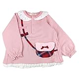 【SiShuNon/シシュノン】ボア&チェックポシェット付トレーナー ボア トレーナー ベビー キッズ 女の子 95 5 ピンク