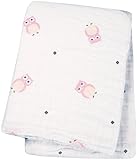 lulujo Baby Muslin Cotton Swaddling Blanket, Owl Always Love You/Pink, 47" x 47" by lulujo [並行輸入品]