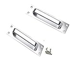 Aiber 1ペアアルミ合金スライドドアハンドルFireドアハンドルトイレドアプル7 Inch with Screws