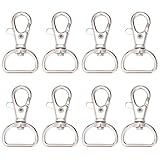 レバーナスカン 回転式 20個 リュックカン バッグ ハンドメイド パーツ (内径20mm, シルバー)