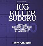 105 Killer Sudoku: Very Hard Killer Sudoku 10x10 Puzzles Printed in Large Font (Sudoku Killer)