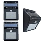 投光器led 人感 センサー ライト 屋外 照明 led ソーラー充電式 投光器10led 壁掛け 屋外 防犯 防水 玄関 看板灯 防水 自動点灯 セット販売(3)