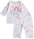 【あるこんたるこん】(Dg) ベビー ルームウェア アリエル 女の子 春夏 7分袖丈 キッズ ジュニア コットン100％ パジャマ 上下セット 80-130 (120)