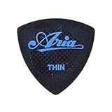 ARIA RUBBER GRIP THIN BK×10枚 ギターピック