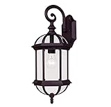 Savoy House 5-0630-BK Outdoor Sconce with Clear Beveled Shades, Textured Black Finish [並行輸入品]