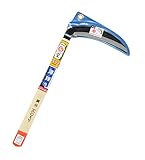 高儀 菊堂 薄鎌 鋼付 片刃 三日月型 オレンジ柄 180mm