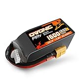 ‌OVONIC 4S 14.8V 1600mAh 120C リポバッテリー XT60コネクター付 RC FPVレーシングドローン クワッドコプター用 大容量 軽量設計 競技用バッテリー