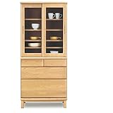 食器棚 レンジ台 キッチン収納 幅80cm 完成品 無垢材 木製 開梱設置