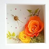 Azurosa(アズローザ) プリザーブドフラワー 時計 花の時計 ギフト キャンディーローズ バラ アジサイ マンゴー