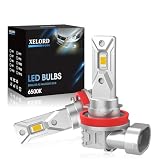 XELORD LEDフォグランプ h11 h8 h16 h9 led イエロー フォグ CSPチップ搭載 h11 ledバルブ 爆光 車検対応 黄色 ファンレス 12v車用 電球交換 2個セット