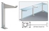 CRLサテン陽極酸化18 " Left Hand Closed EndパーティションPost withシェルフブラケットby CR Laurence