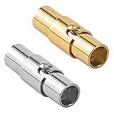 ステンレス製 【1個入り】マグネットクラスプ 留め金具 留め具 シルバー ハンドメイド アクセサリーパーツ 磁石 (シルバー, 3mm)