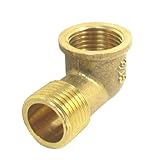 uxcell 継手　コネクタ　G 13mm x G 13mm ねじ　90度　直角　アングル　エルボー　パイプ