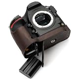 [恵＼イーサン] TP Original Nikon D850 専用 オープナブルタイプ ハンドメイド本革 ボディケース 互換 電池交換便利 底面開閉 ハンドメイド本革ハーフカメラケースバッグカバー (褐色)