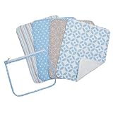 Trend Lab Zipper Pouch and 4 Burp Cloth Gift Set, Logan Blue by Trend Lab [並行輸入品]