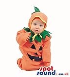 かわいいハロウィンカボチャのベビーサイズのコスチューム変装