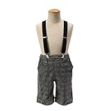 （バックアンドフォース フォーマル）Back&Forth サス付きパンツ:フォーマル/上品/七五三/結婚式/発表会/ハーフパンツ/サスペンダー 90 グレーチェック