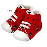 ミキハウスダブルB(mikihouse）　プチ刺繍柄★ファーストベビーシューズ　63-9305-783 (11.5cm, 赤)