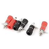 uxcell 　バインディングポスト　ポスト端子　スピーカー　アンプ　4mmバナナジャックコネクタ　6個