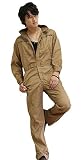 つなぎ メンズ おしゃれ 作業着 長袖 ツナギ 作業服 レディース 男女兼用 LIGHTBROWN SS