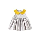 Pojour ベビーワンピース 夏 女の子服 かわいい無地ワンピース 袖なし キッズドレス ガールズワンピース 赤ちゃん 幼児 子供服 キッズ服 綿 73-130CM