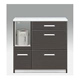 フォルテ 日本製 キッチン収納 90 カウンター (BR)