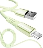 13カラー 4長さ PD急速 15W 60W 100W 100％シリコン 超高耐久 USB-A Type-C to Type-C【inklink Japan公式】充電ケーブル iPhone 充電コード USB-C 機器対応 急速充電 PC/パソコン/ノートパソコン/iPhone/iPad/Android (USB-A to Type-C 3A15W, グリーンティー, 1.5m)