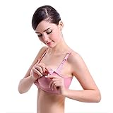 R & V女性用下着授乳マタニティブラプッシュアップ快適睡眠ブラレット US サイズ: L カラー: ピンク