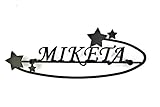 表札　アイアン表札 流れ星タイプ スペーサー式