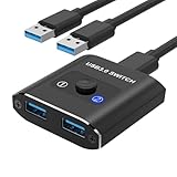 USB 切替器 USB3.0 双方向 切り替え器 2入力1出力/1入力2出力 PC2台用 1台のプリンターを2台のパソコンで使用 マウス キーボード 切り替え器 セレクター パソコン 2台 キーボード 1台 Type-Aスイッチャー 2本のType-A3.0ケーブル付き