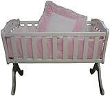 Baby Doll Bedding Snuggle Diamond Minky Cradle Bedding Set, Pink by BabyDoll Bedding