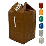 オリタニ 業務用 リネン 回収袋 ランドリー バッグ ポリカロン製 1枚 特大 120L 万能 分別(ブラウン)