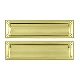 Deltana ms212u 13 – 1 / 8 " x 3 – 5 / 8 "ソリッド真鍮メールスロットwith Interiorフラップ MS212U3 1