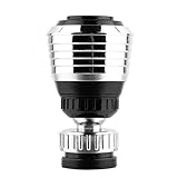 RaiFu 蛇口タップ シングルハンドル360度回転蛇口ノズル蛇口エアレーターキッチンスプレーャー水節約タップ