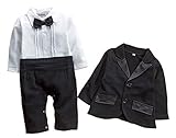 StylesILoveベビー男の子タキシードウェディングロンパースとジャケット2-pc Formal Wear Suit