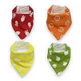 Baby Bandana Snap Bibs for Boys or Girls comes in Vibrant Set by Tiny M Collection