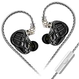 KZ ZAR 1DD+7BA 有線ヘッドフォン、インイヤーヘッドフォン、モニタリングヘッドフォン、音楽ゲーム、3.5MM インターフェース、2 ピン取り外し可能なワイヤ HDマイク付き