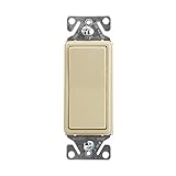 クーパー配線7511 V-box 15 A 120 / 277 V heavy-duty Decorator Lightedスイッチ、アイボリー10パック