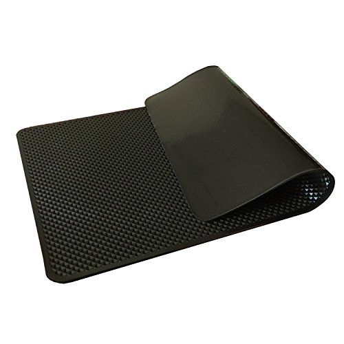 YOMODA 超強力粘着滑り止めマット 止めシート ノンスリップマット スマホ 強力吸着 滑り止め マット スタンド機能　ブラック