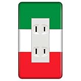 ドレスマ【3口用】国旗 イタリア 【コスモシリーズワイド21対応】 コンセントカバー コンセントプレート スイッチカバー スイッチプレート おしゃれ デザイン 交換用 1口 2口 3口 5口 6口