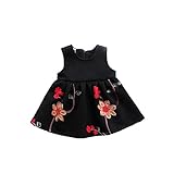 ベビー服 子供服 女の子ワンピース Pojour 可愛いベストスカート 長袖刺繍ドレス オシャレ 秋 通園 発表会 旅行 記念日 プレゼント 黒