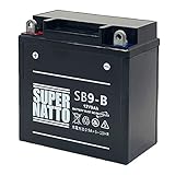 SUPER NATTO バイク用バッテリー SB9-B シールド型(YB9-B 12N9-4B-1 GM9Z-4B BX9-4B FB9-B互換)スーパーナット メンテナンスフリー