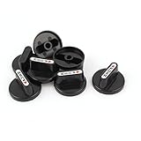 uxcell ガスストーブノブ ガスこんろ オーブンスイッチ 点火ツマミ コントロールノブ　　スイッチ　ブラック　7個入