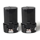 LENOGE Makita BL7010 A-47494 マキタ 互換 バッテリー [二個セット] ＭＡＫＩＴＡ 194355-4 194356-2 TD020 GN900 工具用 充電池 1500m
