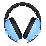 hjuns-Wu 3色 防音イヤーマフ 遮音値27dB プロテクター フリーサイズ　折りたたみ型 大人・子供兼用 自閉症 聴覚過敏 騒音対策　聴覚保護 勉強等様々な用途に ブルー